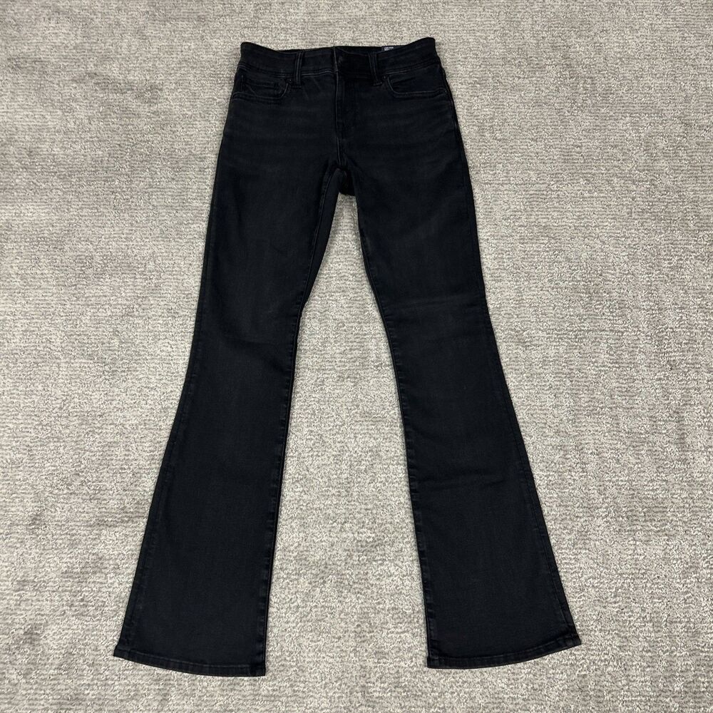 American Eagle Jeans Womens 0 25 Low Rise Kick Boot Black Denim Stretch New
